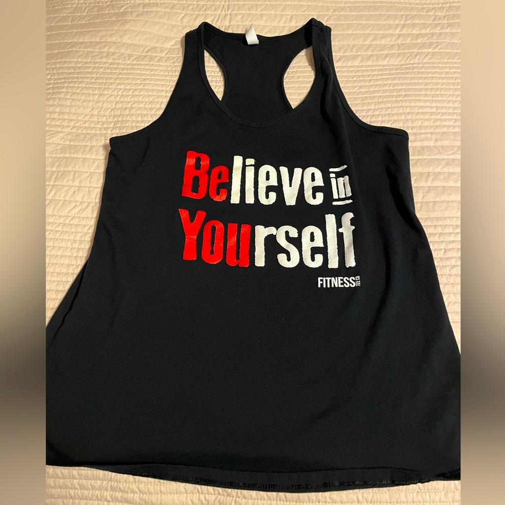 Ladies XXL Fitness tank top with inspirational saying. 🥈🥇🥉🏅